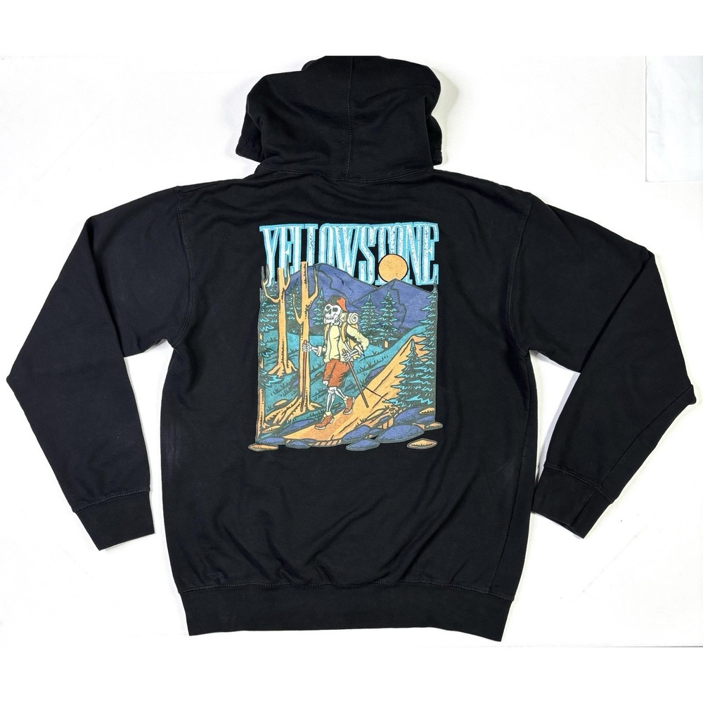 Call Your Mother Hoodie Men's XL Yellowstone Skeleton Pullover Black